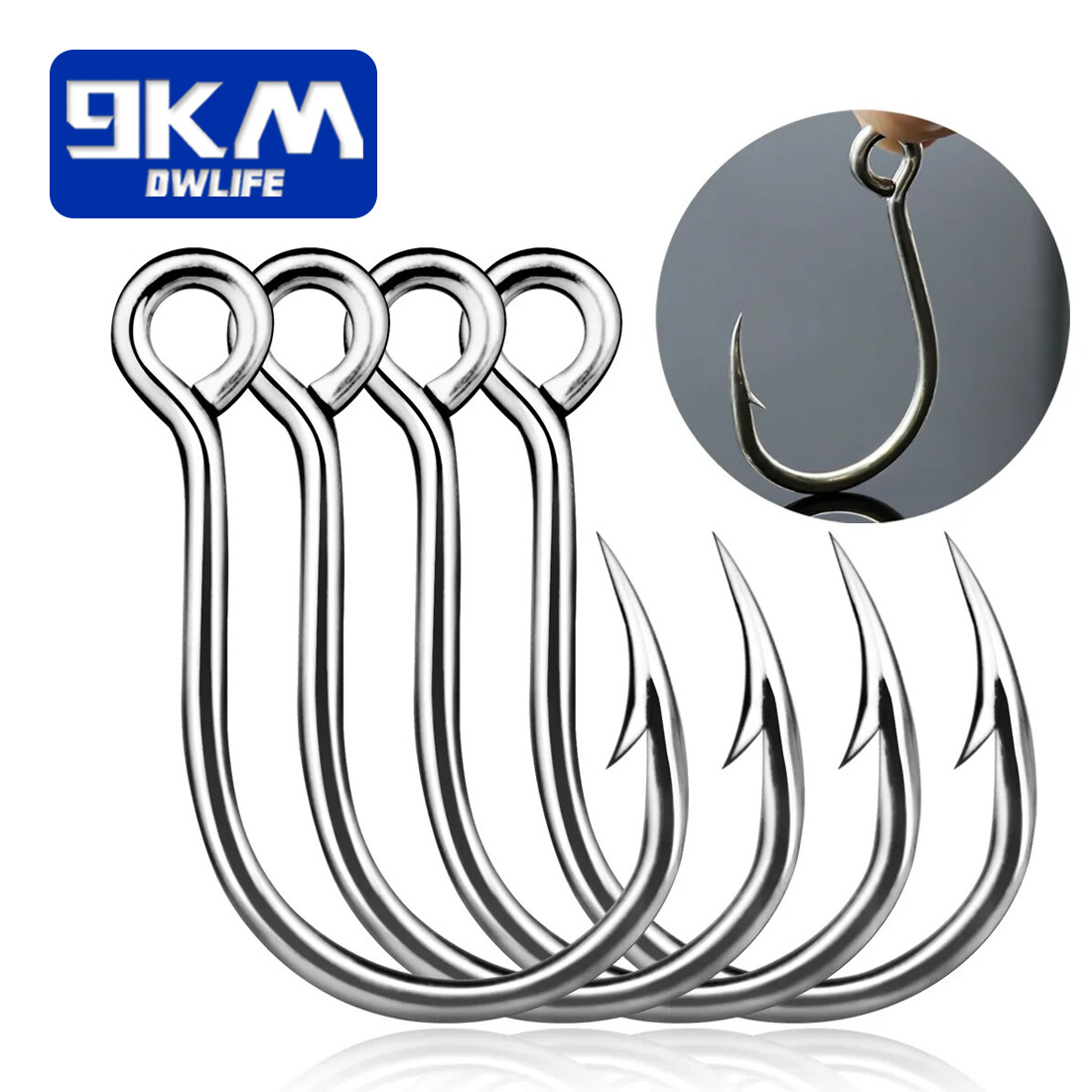 Fishing Hook Assortment - 9 キロ釣りフック 25 個ジグフックインライン鯉釣りジギングフック高炭素鋼海水淡水釣りアクセサリー