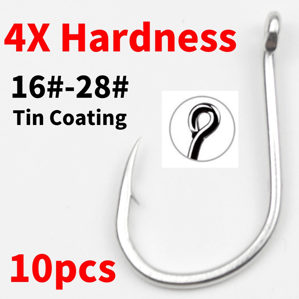 Fishing Hook Assortment - 大きな魚用有刺鉄線釣りフック高炭素鋼鯉単円オフセット釣り針海ツール機器アクセサリータックル
