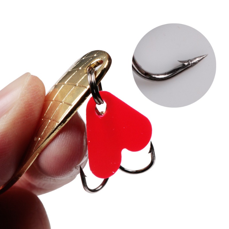 スプーンフィッシングルアー,リジッドメタルベイト,スパンコー - Fishing Hook Treble のレビューと価格