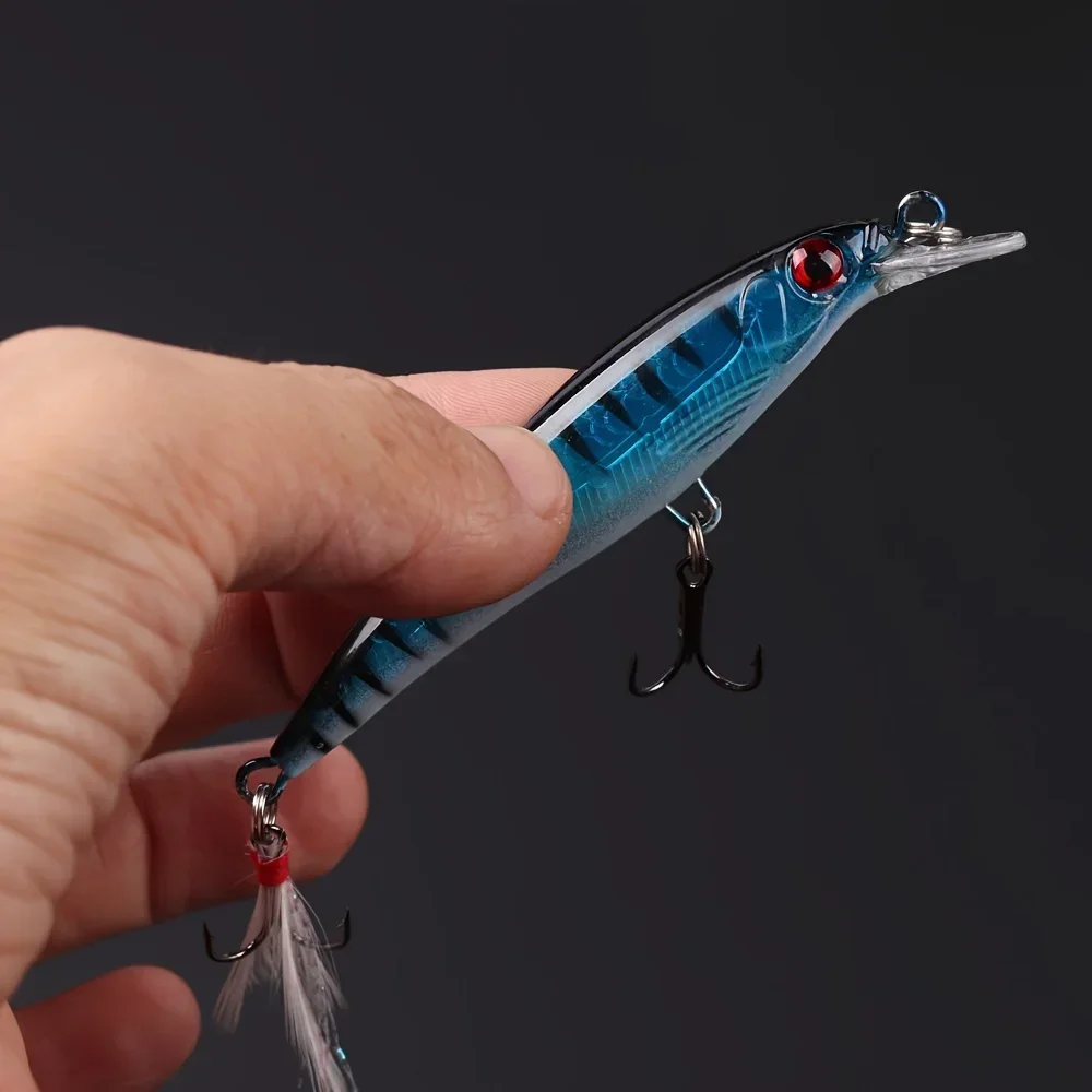 レーザー3Dアイズバイオニックミノー釣りルアー5個/箱 -  - Fishing Hook Treble のレビューと価格