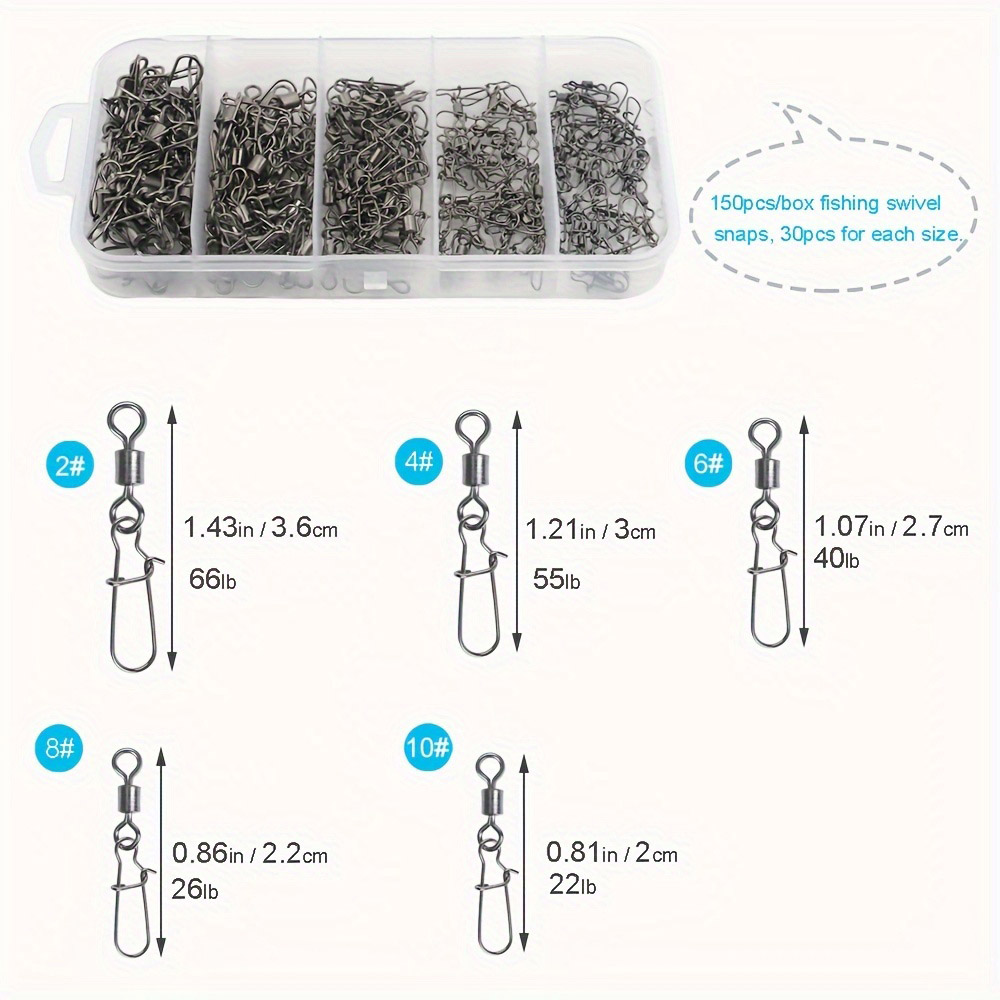 95/210個セット フィッシングコネクターギアキット 2- - Fishing Hook Stainless Steel のレビューと価格