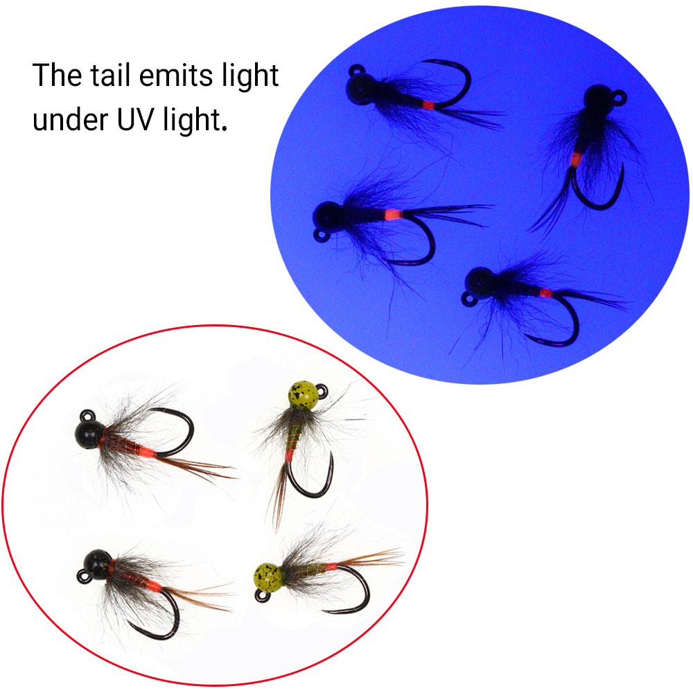6個入り ジグ タングステンビーズヘッド ニンフ ユーロニン - Fishing Hook Barbless のレビューと価格
