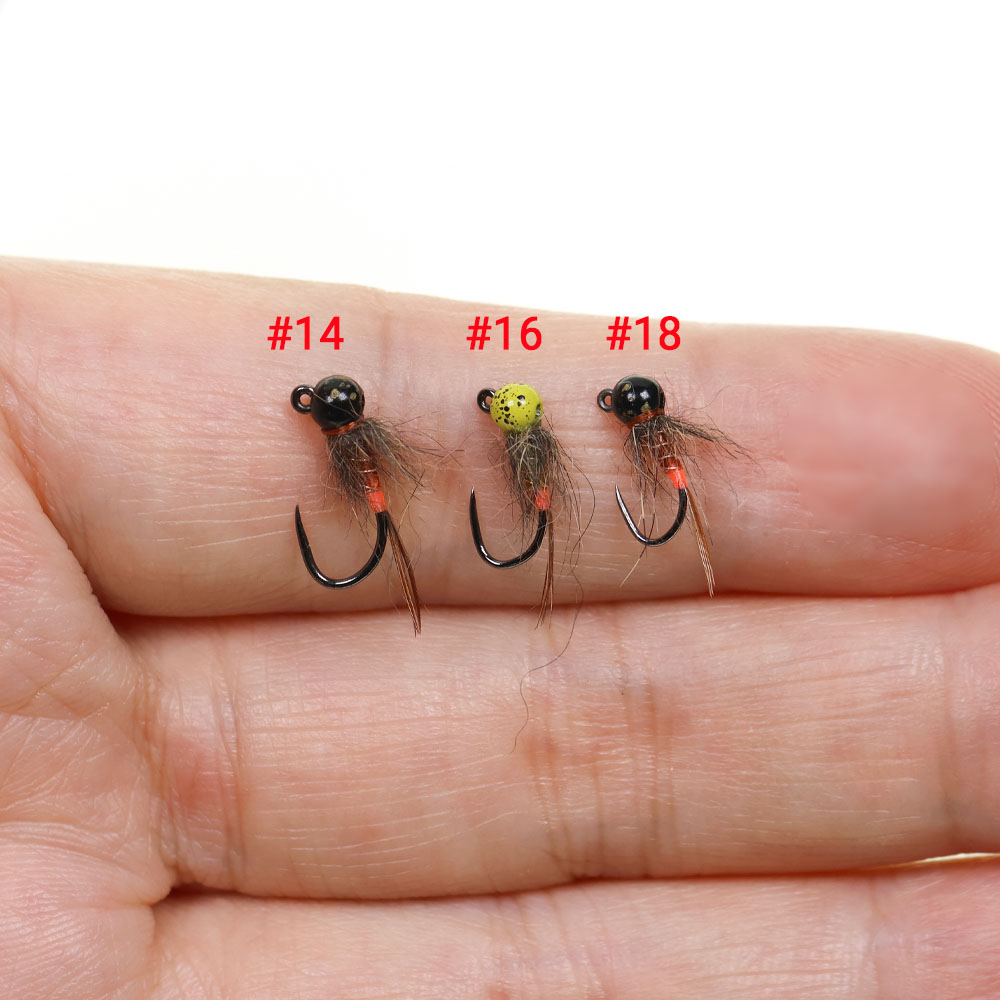 6個入り ジグ タングステンビーズヘッド ニンフ ユーロニン - Fishing Hook Barbless のレビューと価格