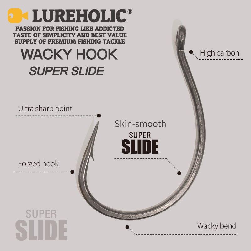 LUREHOLIC PTFE スーパースライドワッキーフック - Fishing Hook Assortment のレビューと価格