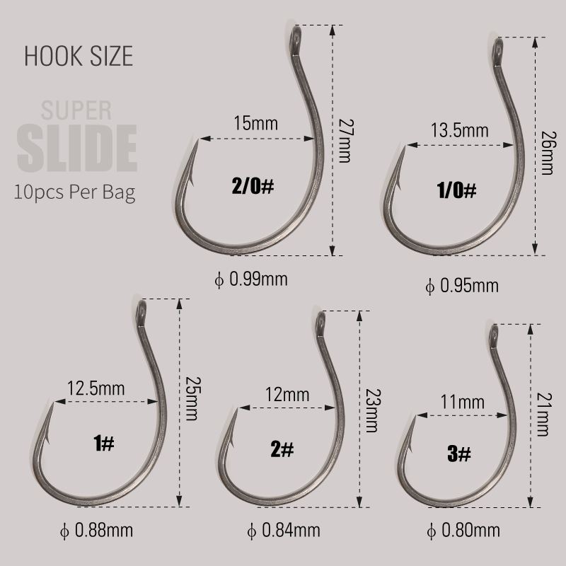 LUREHOLIC PTFE スーパースライドワッキーフック - Fishing Hook Assortment のレビューと価格