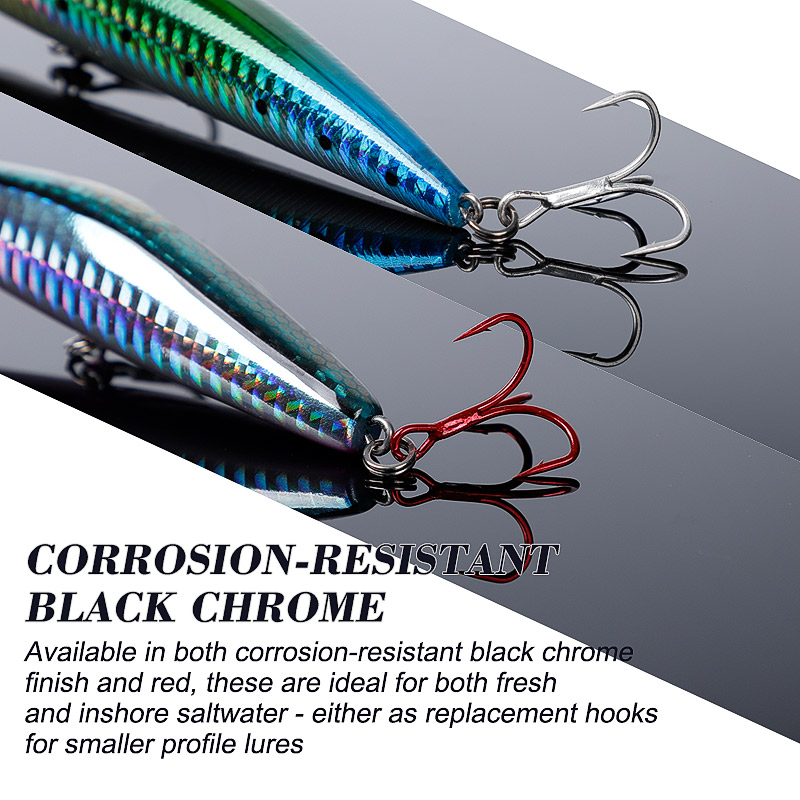 ノエビー高炭素鋼釣り針、丸型ベント、トリプルフック、釣り道具 - Fishing Hook Barbless のレビューと価格