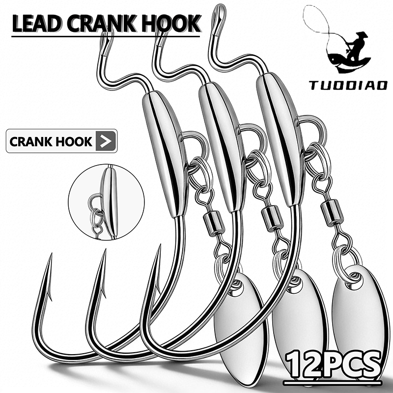 [TUODIAO] クランクフック ジグヘッドセット ウィー - Fishing Hook Weedless のレビューと価格
