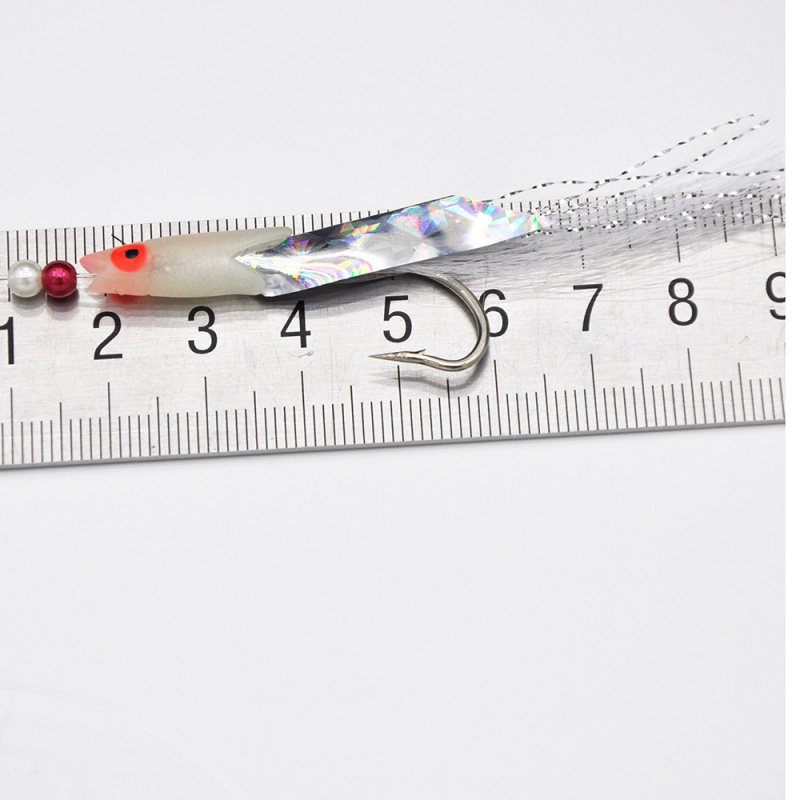 5 ピース/セットマルチカラーソフトシルバースキン釣りルアー - Fishing Hook Assortment のレビューと価格